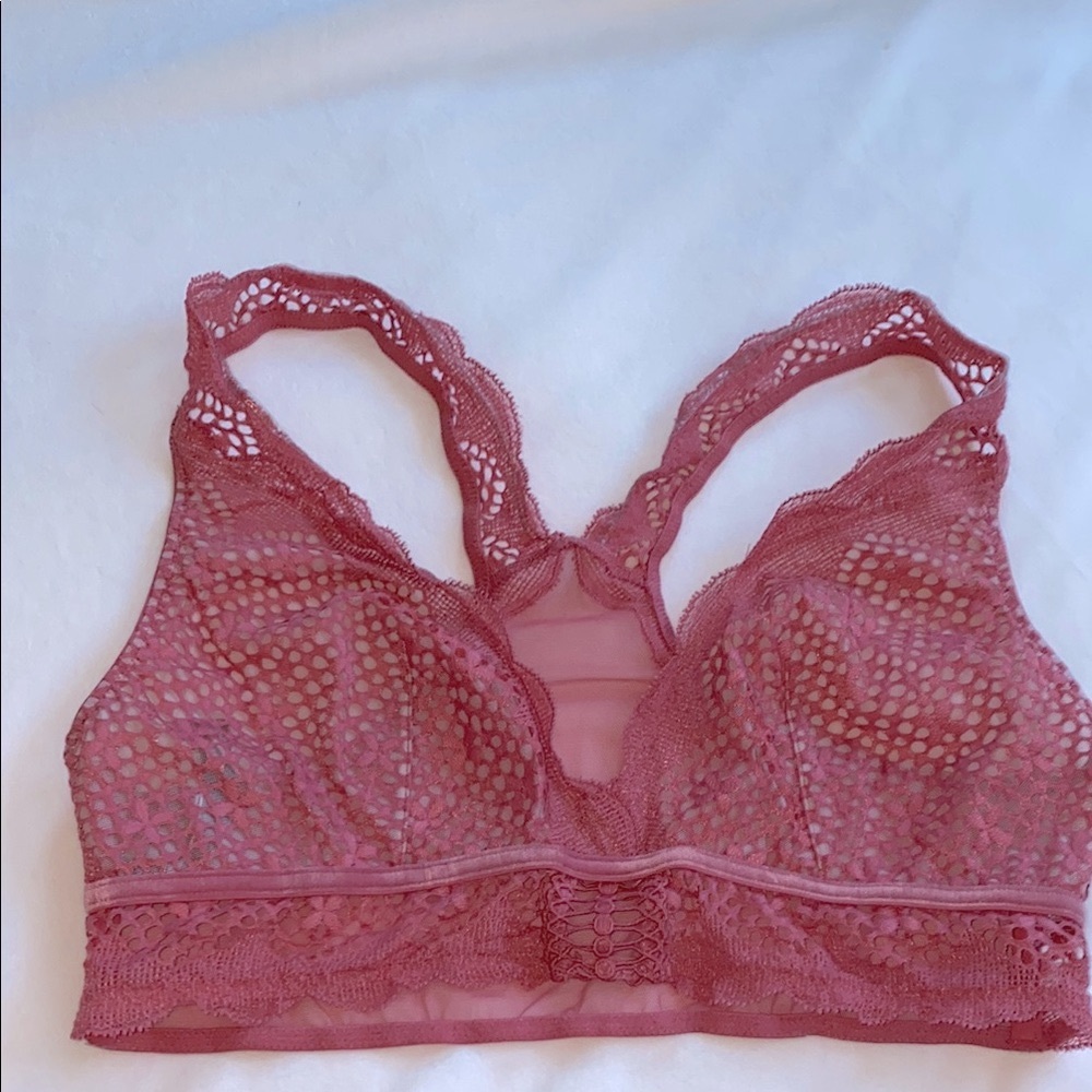 Victoria's Secret Lace Bralette in Dusty Rose Large